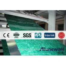 Alunewall marble finish 4mm facade wall cladding material fireproof function and pvdf coated aluminum composite panel